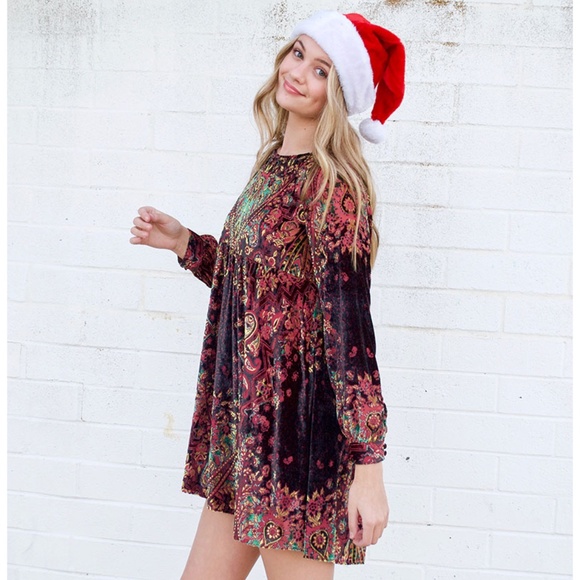 Free People Mirror Mirror Velvet Mini Dress - Picture 4 of 9